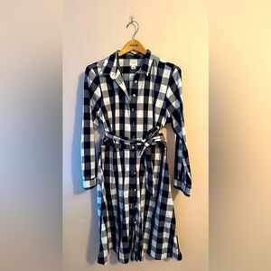 Amazing J. Crew gingham plaid shirt dress. Practically new! Worn once. Size 14